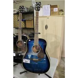 YAMAHA FG720S BLUE ACOUSTIC GUITAR & STAND