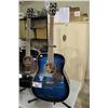 Image 1 : YAMAHA FG720S BLUE ACOUSTIC GUITAR & STAND