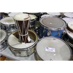 6 ASSORTED DRUMS