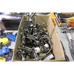 BOX OF ASSORTED DRUM PEDALS