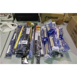 ASSORTED DRUM STICKS & NYLON BRUSHES