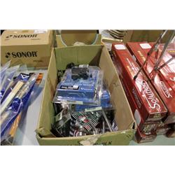 BOX OF DRUM HARDWARE