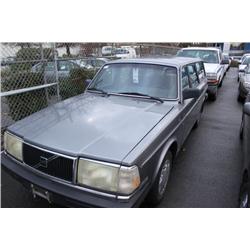 1988 GREY VOLVO 240DL STATION WAGON
