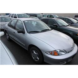2002 SILVER CHEVROLET CAVALIER 4DR SEDAN