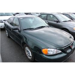 2002 GREEN PONTIAC GRAND AM SE 4DR SEDAN