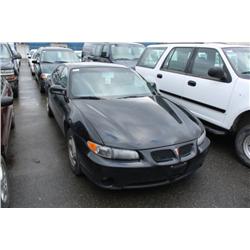 2002 BLACK PONTIAC GRAND PRIX SE 4DR SEDAN