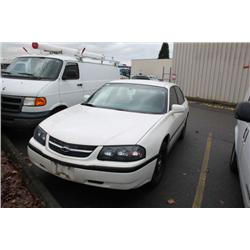 2002 WHITE CHEVROLET IMPALA POLICE SERIES 4DR