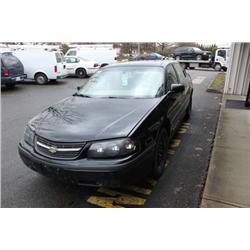 2005 BLACK CHEV IMPALA 4 DOOR POLICE