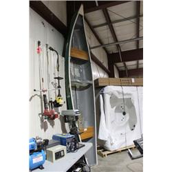 LARGE FIBERGLASS CANOE