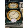 Image 1 : 4 WOOD FRAMED BULOVA WALL CLOCKS