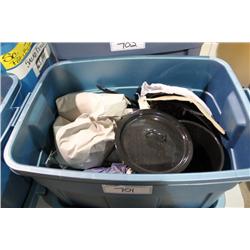 BIN OF DISHWARE