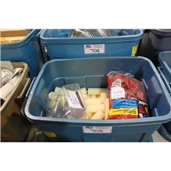 BIN OF CANDLES & BALLOONS