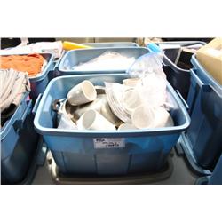 BIN OF DISHWARE