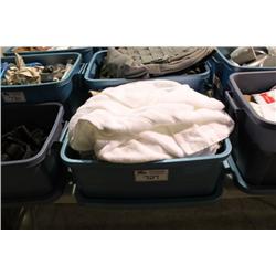 BIN OF TOWELS