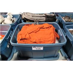 BIN OF CLOTHES & FABRIC