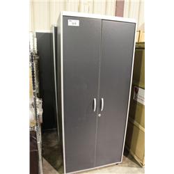 3 BLACK 2 DOOR STORAGE CABINETS