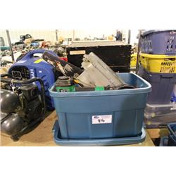 BIN OF TOOLS & METER