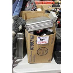 BOX OF SHOES & POKER CHIPS