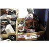 Image 1 : BOX OF HOUSEHOLD ITEMS & HELMET