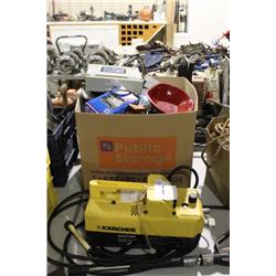 PRESSURE WASHER & BOX OF HARDWARE