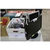 Image 1 : 2 COMPUTER MONITORS & BOX OF HOUSEHOLD