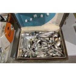 BOX OF SILVERWARE