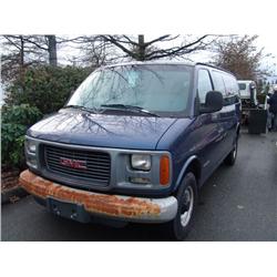 1997 BLUE GMC SAVANA 2500 SL PASSENGER VAN