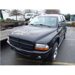 2002 BLACK DODGE DURANGO RT 4DR SUV