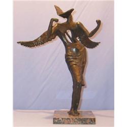 WOMAN WITH WINGS MAGNIFICENT BRONZE SCULPTURE AFTER SALVADOR DALI