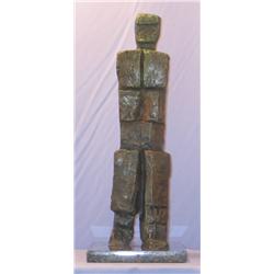 MAN WALKING MAGNIFICENT BRONZE SCULPTURE AFTER FRITZ WOTRUBA