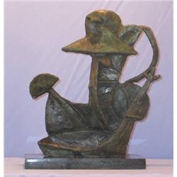 HOMBRE Y EL MAR  MAGNIFICENT BRONZE SCULPTURE AFTER RUFINO TAMAYO