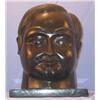 Image 1 : MALE HEAD  MAGNIFICENT BRONZE SCULPTURE AFTER FERNANDO BOTERO