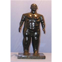 MAN  MAGNIFICENT BRONZE SCULPTURE AFTER FERNANDO BOTERO