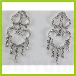 Genuine  1.44 ctw Diamond Chandelier Earrings Bridal 18KT White Gold 