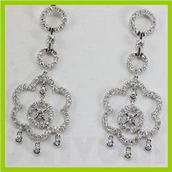 Genuine  2.26 ctw Diamond Bridal Legacy Chandelier Earring 18KT White Gold 