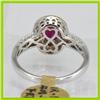 Image 2 : Genuine  1.76 ctw Ruby & Diamond Ring 18KT 2 Tone Ring Size 6.5