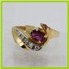 Image 1 : Genuine  0.61 ctw Ruby & Diamond Ring 14KT Yellow Gold Ring Size 6.5