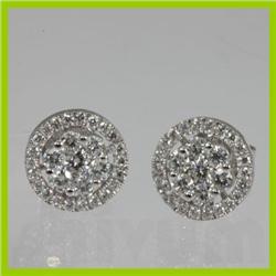 Genuine  1.37 ctw Diamond Rositas Earring 18KT White Gold 