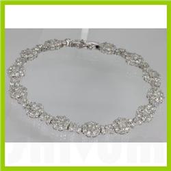 Genuine  6.17 ctw Diamond Bracelet 18KT White Gold 
