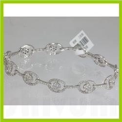 Genuine  3.14 ctw Diamond Bracelet 18KT White Gold 