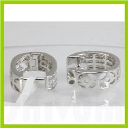 Genuine 1.60 ctw Huggie Hoop Diamond Earring 18kt Gold-White 