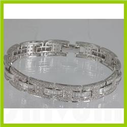 Genuine  3.8 ctw Diamond Bracelet 18KT White Gold 