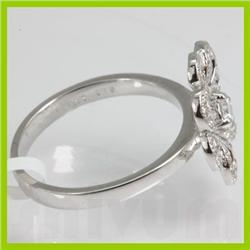 Genuine 0.44 ctw Diamond Ring 18kt Gold-White 