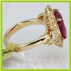 Image 2 : Genuine  5.75 ctw Ruby & Diamond Ring 14KT Yellow Gold Ring Size 6.5