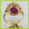 Image 3 : Genuine  5.75 ctw Ruby & Diamond Ring 14KT Yellow Gold Ring Size 6.5