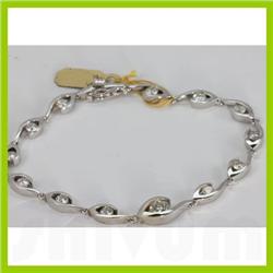 Genuine  2.37 ctw Diamond Bracelet 14KT  White Gold 