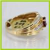 Image 3 : Genuine  4.78 ctw Ruby & Diamond Ring 14KT Yellow Gold Ring Size 6.5