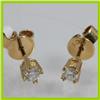 Image 1 : Genuine 0.305 ctw Diamond Earring 18kt Gold-Yellow 
