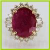 Image 1 : Genuine  7.91 ctw Ruby & Diamond Ring 14KT Yellow Gold Ring Size 6.5
