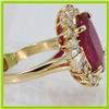 Image 3 : Genuine  7.91 ctw Ruby & Diamond Ring 14KT Yellow Gold Ring Size 6.5